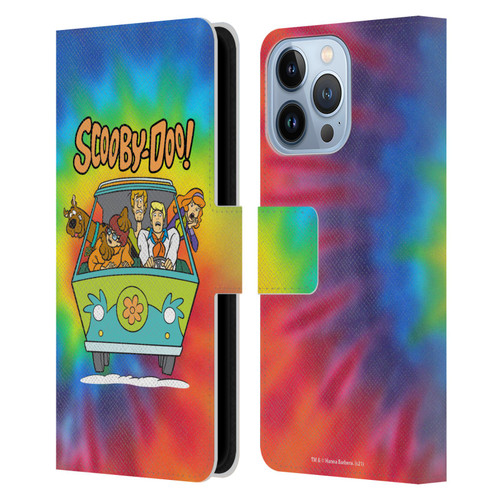Scooby-Doo Mystery Inc. Tie Dye Leather Book Wallet Case Cover For Apple iPhone 13 Pro