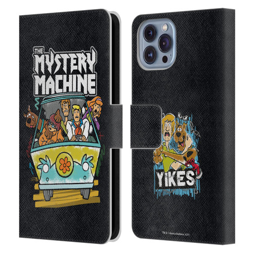 Scooby-Doo Mystery Inc. Grunge Mystery Machine Leather Book Wallet Case Cover For Apple iPhone 14