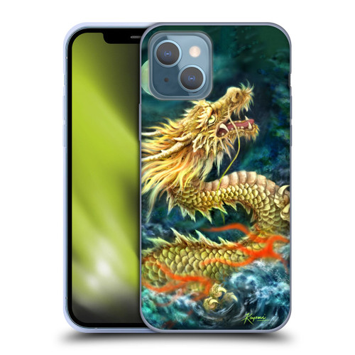 Kayomi Harai Animals And Fantasy Asian Dragon In The Moon Soft Gel Case for Apple iPhone 13