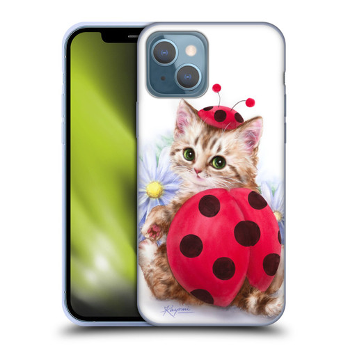Kayomi Harai Animals And Fantasy Kitten Cat Lady Bug Soft Gel Case for Apple iPhone 13