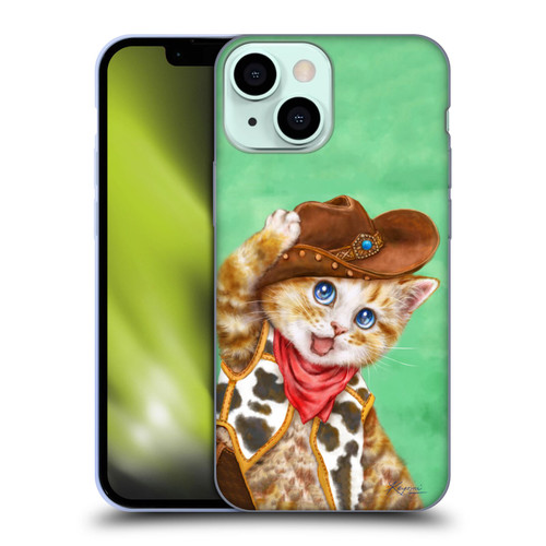 Kayomi Harai Animals And Fantasy Cowboy Kitten Soft Gel Case for Apple iPhone 13 Mini