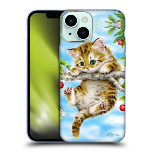 Kayomi Harai Animals And Fantasy Cherry Tree Kitten Soft Gel Case for Apple iPhone 13 Mini