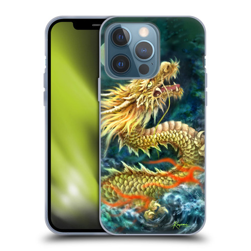 Kayomi Harai Animals And Fantasy Asian Dragon In The Moon Soft Gel Case for Apple iPhone 13 Pro