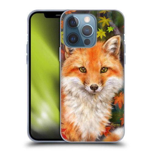 Kayomi Harai Animals And Fantasy Fox With Autumn Leaves Soft Gel Case for Apple iPhone 13 Pro