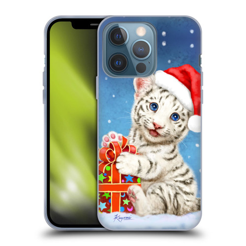 Kayomi Harai Animals And Fantasy White Tiger Christmas Gift Soft Gel Case for Apple iPhone 13 Pro