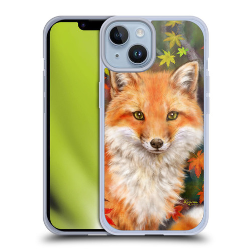 Kayomi Harai Animals And Fantasy Fox With Autumn Leaves Soft Gel Case for Apple iPhone 14