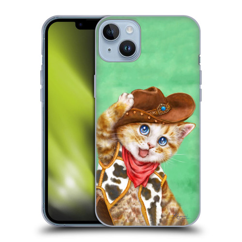 Kayomi Harai Animals And Fantasy Cowboy Kitten Soft Gel Case for Apple iPhone 14 Plus