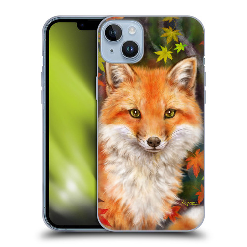 Kayomi Harai Animals And Fantasy Fox With Autumn Leaves Soft Gel Case for Apple iPhone 14 Plus
