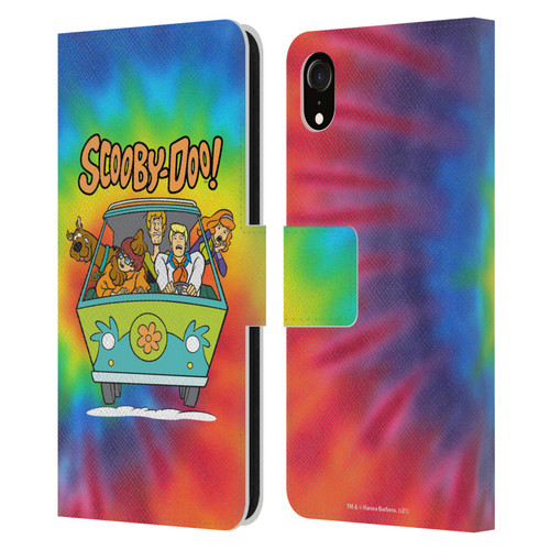 Scooby-Doo Mystery Inc. Tie Dye Leather Book Wallet Case Cover For Apple iPhone XR