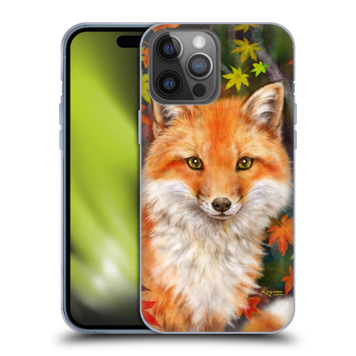 Kayomi Harai Animals And Fantasy Fox With Autumn Leaves Soft Gel Case for Apple iPhone 14 Pro Max