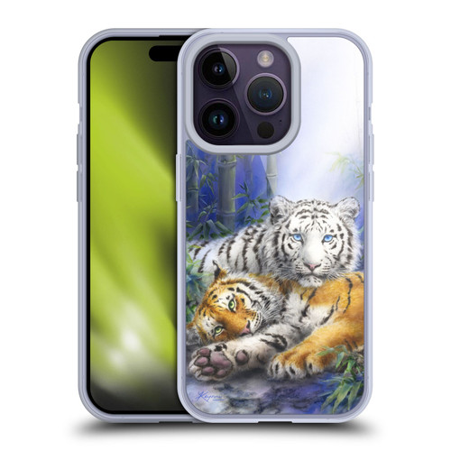 Kayomi Harai Animals And Fantasy Asian Tiger Couple Soft Gel Case for Apple iPhone 14 Pro