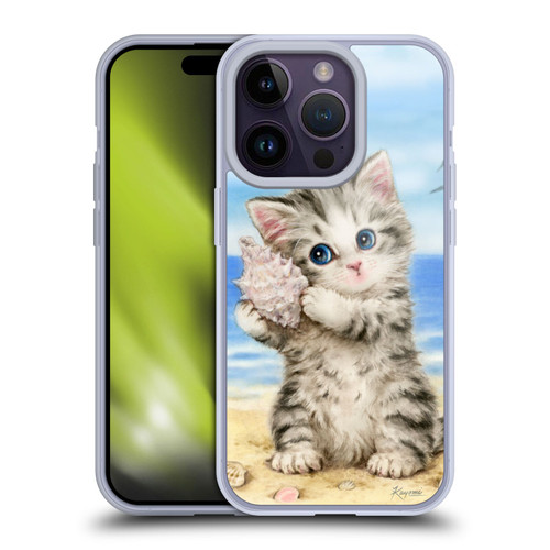 Kayomi Harai Animals And Fantasy Seashell Kitten At Beach Soft Gel Case for Apple iPhone 14 Pro