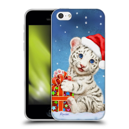 Kayomi Harai Animals And Fantasy White Tiger Christmas Gift Soft Gel Case for Apple iPhone 5c