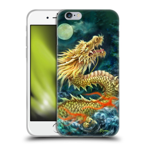 Kayomi Harai Animals And Fantasy Asian Dragon In The Moon Soft Gel Case for Apple iPhone 6 / iPhone 6s