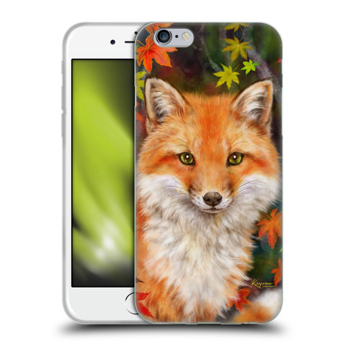 Kayomi Harai Animals And Fantasy Fox With Autumn Leaves Soft Gel Case for Apple iPhone 6 / iPhone 6s