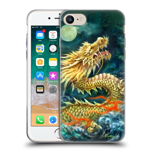 Kayomi Harai Animals And Fantasy Asian Dragon In The Moon Soft Gel Case for Apple iPhone 7 / 8 / SE 2020 & 2022