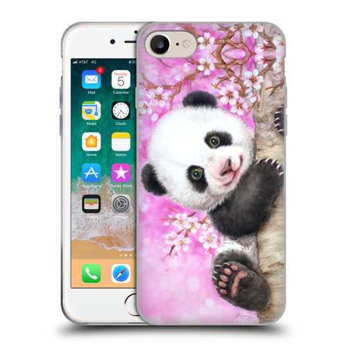 Kayomi Harai Animals And Fantasy Cherry Blossom Panda Soft Gel Case for Apple iPhone 7 / 8 / SE 2020 & 2022