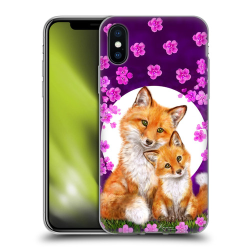 Kayomi Harai Animals And Fantasy Mother & Baby Fox Soft Gel Case for Apple iPhone X / iPhone XS
