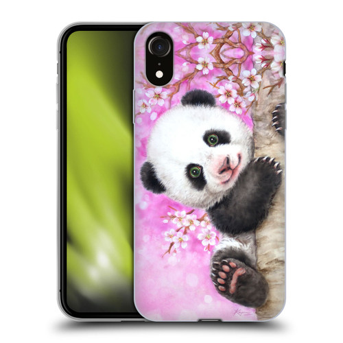 Kayomi Harai Animals And Fantasy Cherry Blossom Panda Soft Gel Case for Apple iPhone XR