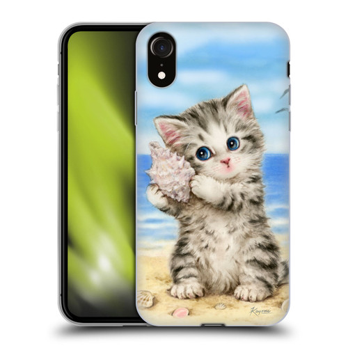 Kayomi Harai Animals And Fantasy Seashell Kitten At Beach Soft Gel Case for Apple iPhone XR