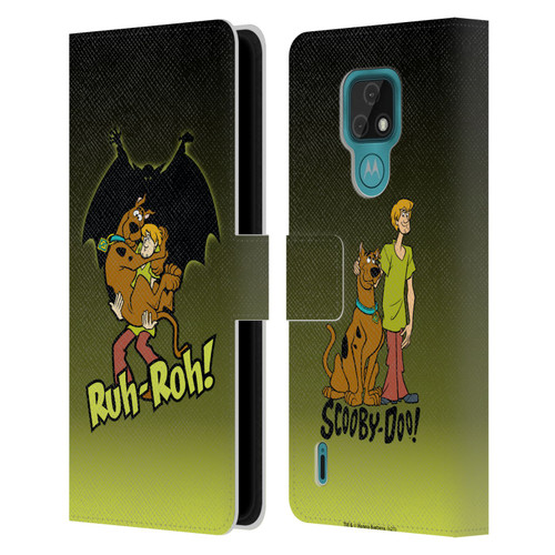 Scooby-Doo Mystery Inc. Ruh-Roh Leather Book Wallet Case Cover For Motorola Moto E7