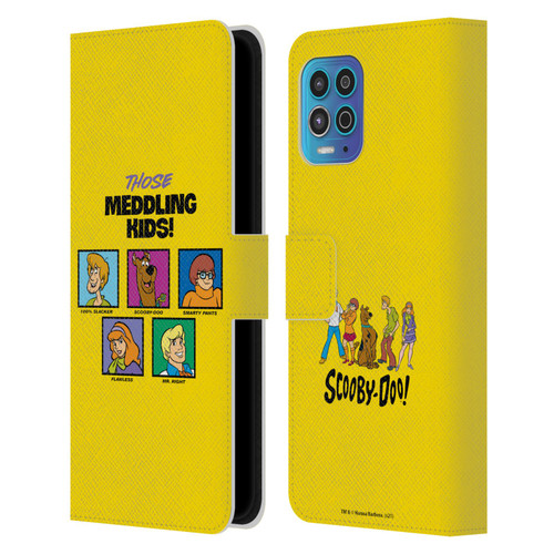 Scooby-Doo Mystery Inc. Meddling Kids Leather Book Wallet Case Cover For Motorola Moto G100