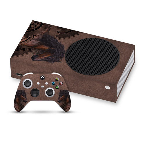 Simone Gatterwe Steampunk Horse Mechanical Gear Vinyl Sticker Skin Decal Cover for Microsoft Series S Console & Controller