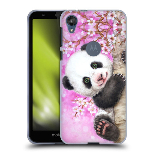 Kayomi Harai Animals And Fantasy Cherry Blossom Panda Soft Gel Case for Motorola Moto E6