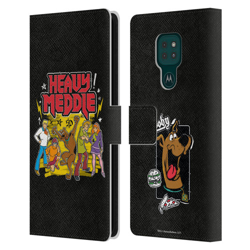 Scooby-Doo Mystery Inc. Heavy Meddle Leather Book Wallet Case Cover For Motorola Moto G9 Play