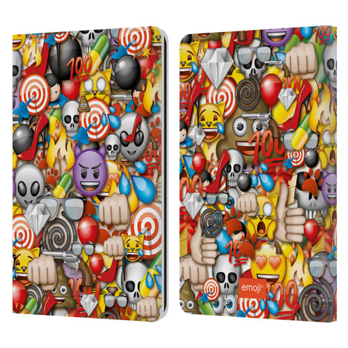 emoji® Full Patterns Assorted Leather Book Wallet Case Cover For Amazon Kindle Paperwhite 1 / 2 / 3