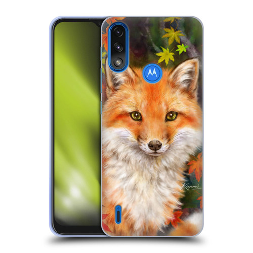 Kayomi Harai Animals And Fantasy Fox With Autumn Leaves Soft Gel Case for Motorola Moto E7 Power / Moto E7i Power