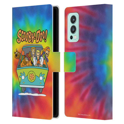 Scooby-Doo Mystery Inc. Tie Dye Leather Book Wallet Case Cover For OnePlus Nord 2 5G