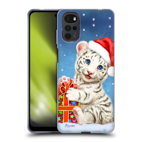 Kayomi Harai Animals And Fantasy White Tiger Christmas Gift Soft Gel Case for Motorola Moto G22