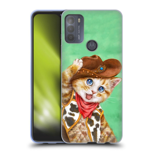 Kayomi Harai Animals And Fantasy Cowboy Kitten Soft Gel Case for Motorola Moto G50
