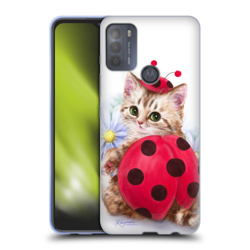 Kayomi Harai Animals And Fantasy Kitten Cat Lady Bug Soft Gel Case for Motorola Moto G50