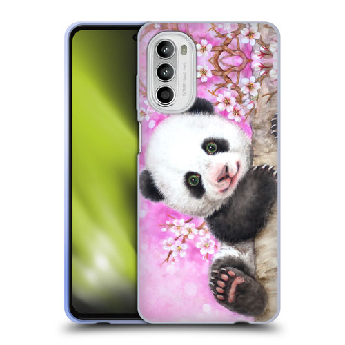 Kayomi Harai Animals And Fantasy Cherry Blossom Panda Soft Gel Case for Motorola Moto G52