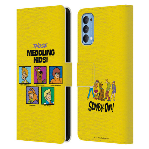 Scooby-Doo Mystery Inc. Meddling Kids Leather Book Wallet Case Cover For OPPO Reno 4 5G