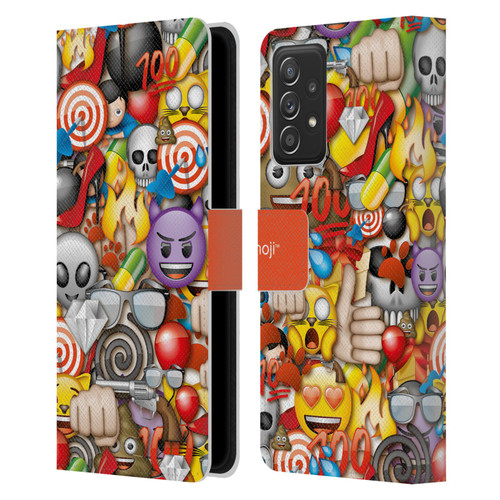 emoji® Full Patterns Assorted Leather Book Wallet Case Cover For Samsung Galaxy A52 / A52s / 5G (2021)