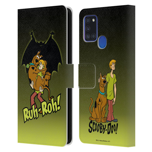 Scooby-Doo Mystery Inc. Ruh-Roh Leather Book Wallet Case Cover For Samsung Galaxy A21s (2020)
