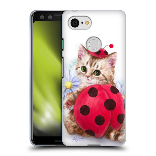 Kayomi Harai Animals And Fantasy Kitten Cat Lady Bug Soft Gel Case for Google Pixel 3