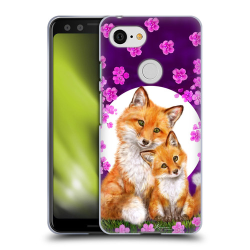 Kayomi Harai Animals And Fantasy Mother & Baby Fox Soft Gel Case for Google Pixel 3