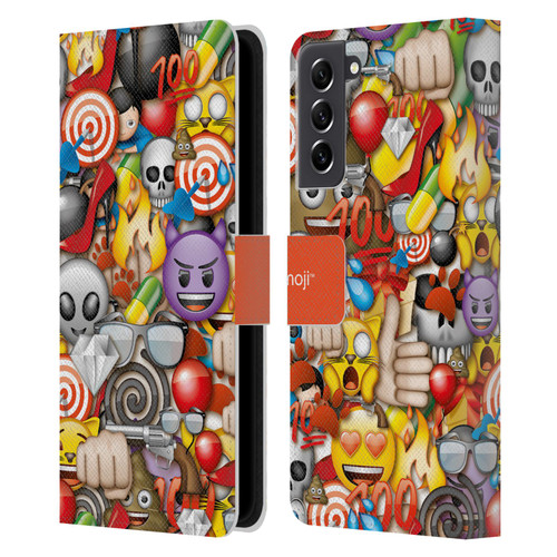 emoji® Full Patterns Assorted Leather Book Wallet Case Cover For Samsung Galaxy S21 FE 5G