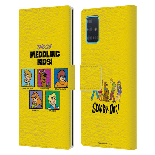 Scooby-Doo Mystery Inc. Meddling Kids Leather Book Wallet Case Cover For Samsung Galaxy A51 (2019)