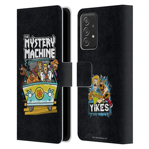 Scooby-Doo Mystery Inc. Grunge Mystery Machine Leather Book Wallet Case Cover For Samsung Galaxy A52 / A52s / 5G (2021)