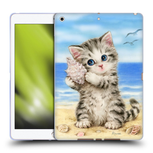 Kayomi Harai Animals And Fantasy Seashell Kitten At Beach Soft Gel Case for Apple iPad 10.2 2019/2020/2021
