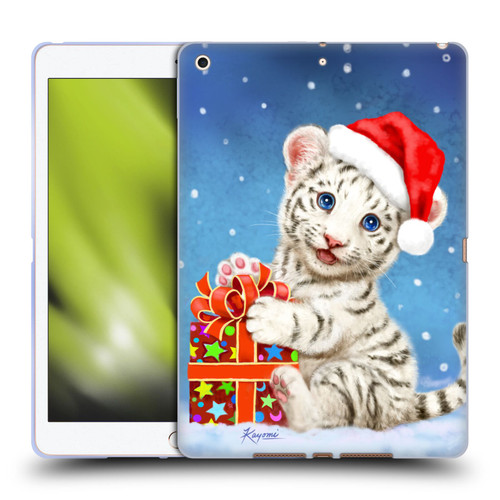 Kayomi Harai Animals And Fantasy White Tiger Christmas Gift Soft Gel Case for Apple iPad 10.2 2019/2020/2021