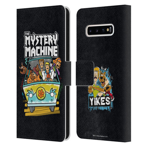 Scooby-Doo Mystery Inc. Grunge Mystery Machine Leather Book Wallet Case Cover For Samsung Galaxy S10+ / S10 Plus