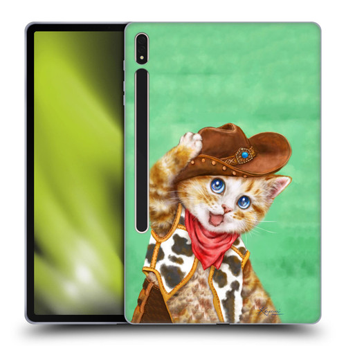 Kayomi Harai Animals And Fantasy Cowboy Kitten Soft Gel Case for Samsung Galaxy Tab S8 Plus