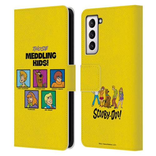 Scooby-Doo Mystery Inc. Meddling Kids Leather Book Wallet Case Cover For Samsung Galaxy S21 5G