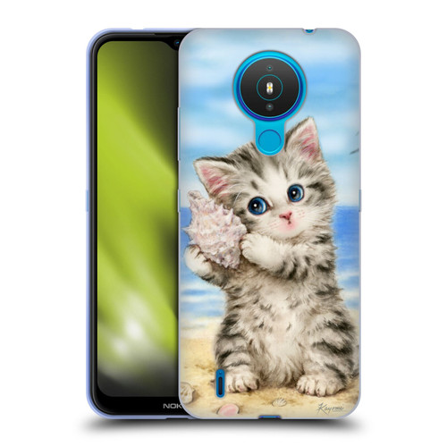 Kayomi Harai Animals And Fantasy Seashell Kitten At Beach Soft Gel Case for Nokia 1.4